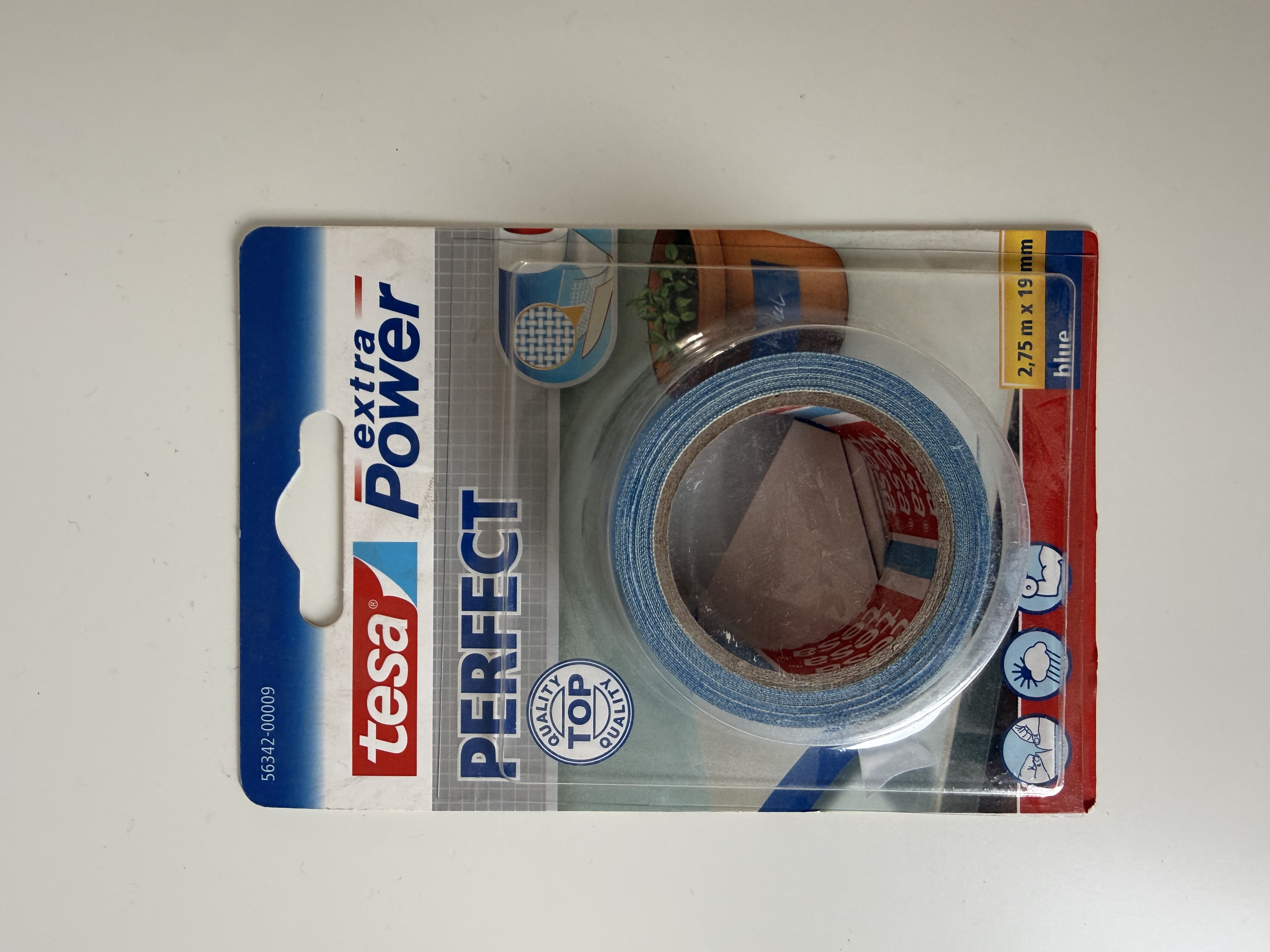 Tesa extra Power weefseltape blauw (2,75 m)